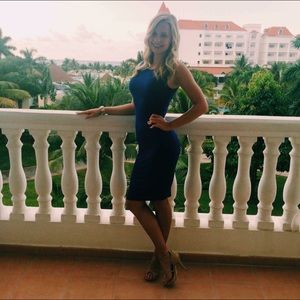 Royal Blue Body Con Dress